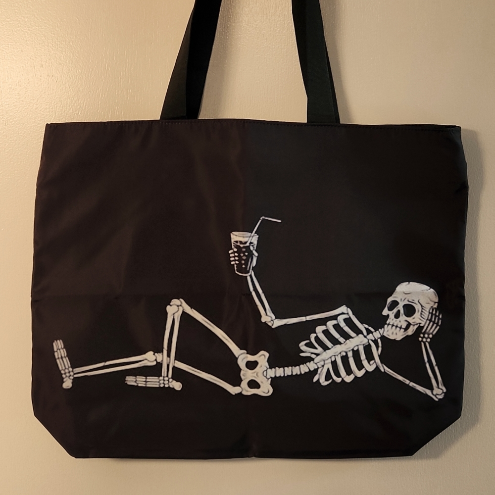 NEW- Tote Bag- Shoulder Bag- Skeleton posing